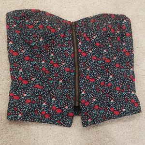 Floral Strapless Top